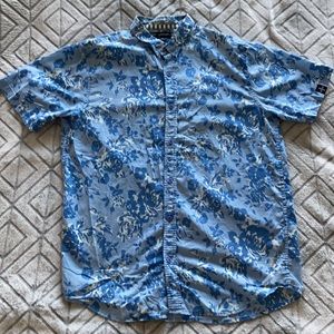 BLUE FLORAL BUTTON UP by TAVIK